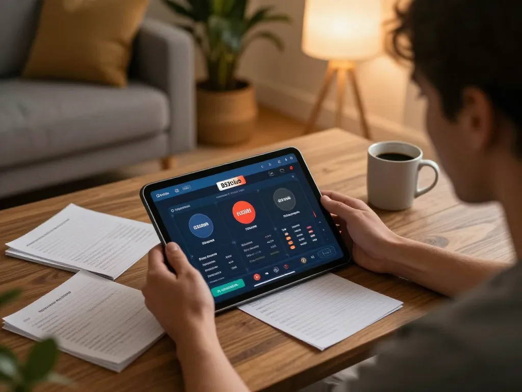 Engaging online gaming session on the B52club app with strategy notes and cozy atmosphere