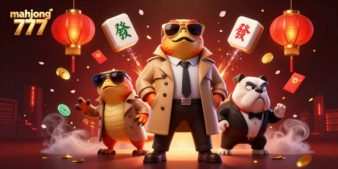 Engage with mahjong 777 in a vibrant VIP casino scene featuring dynamic raptors and festive elements.