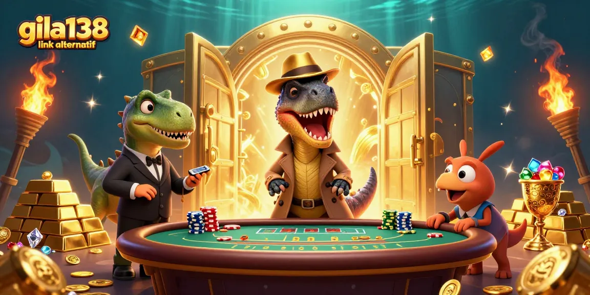 Tindakan mencuri cip di meja blackjack oleh velociraptor dan pit boss stegosaurus pada gila138 link alternatif.