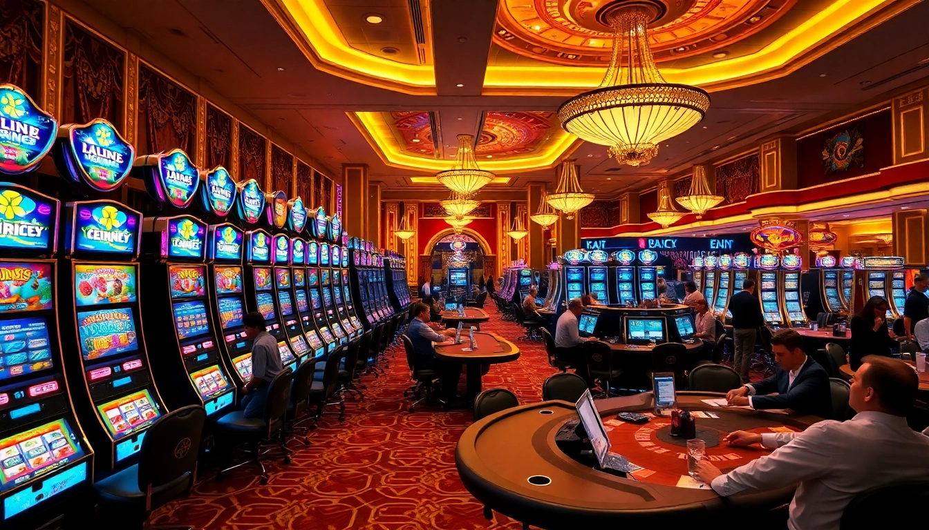 Experience the excitement of idn slot machines lighting up the casino floor.