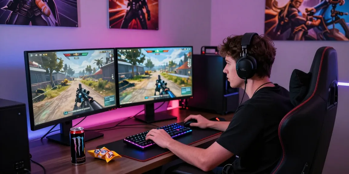 pemain bermain sniperslot dalam suasana gaming yang seru dan fokus