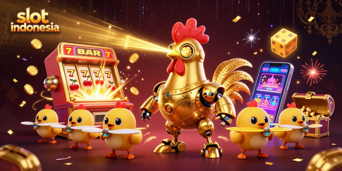 Menangkan jackpot di slot indonesia dengan grosir simbol keberuntungan dan imajinasi robot ayam emas yang futuristik.
