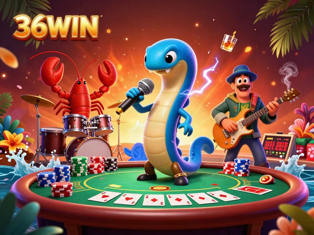 Experience thrilling gaming action with 36WIN in an exciting underwater casino scene featuring vibrant characters and rich details.