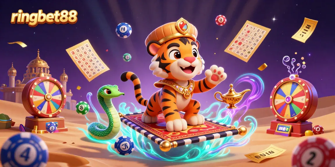 Experience the thrill of ringbet88 with vibrant casino scenes, lively games, and magical elements.