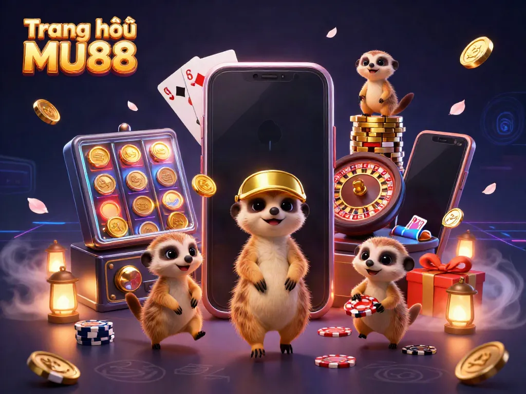 Engage in thrilling games at Trang chủ MU88 where colorful meerkats run a captivating casino.