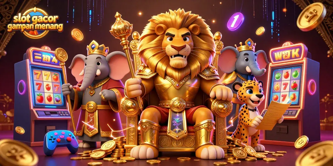 Engage in slot gacor gampang menang with dynamic game elements in a rich casino scene.