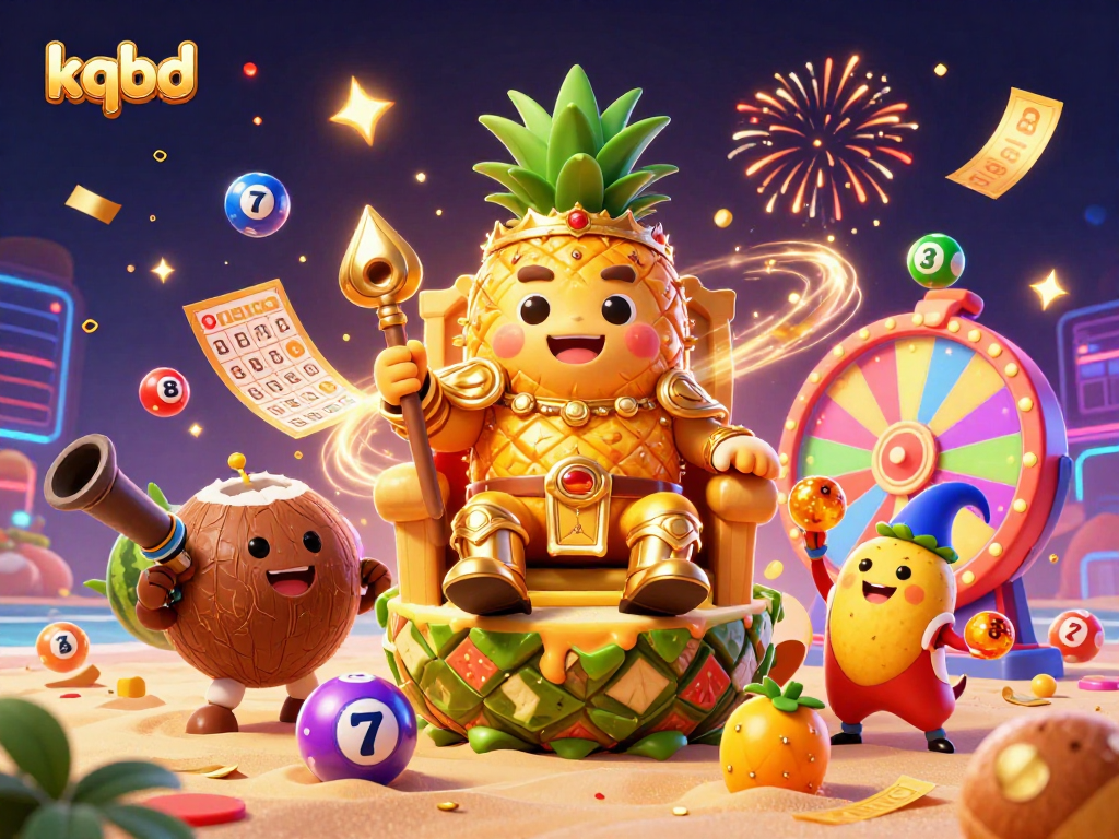 Experience the thrill with kqbd through vibrant gaming excitement embodied by characters and festive elements.