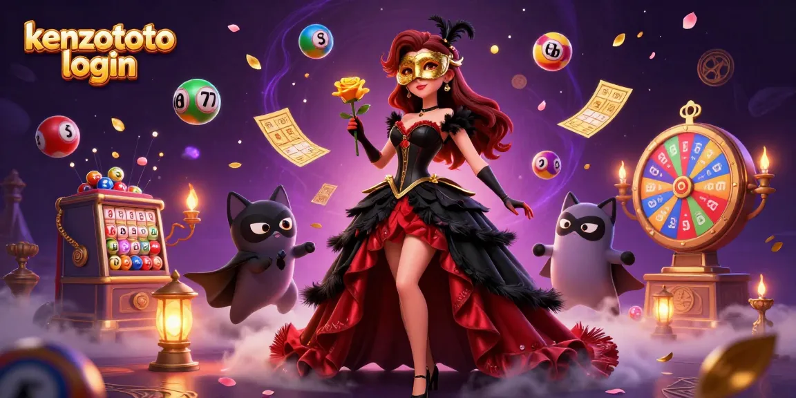 Engage with kenzototo login through dynamic lottery elements in an enchanting casino scene.